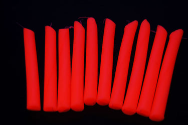 Orange UV Blacklight Reactive Drip Candles